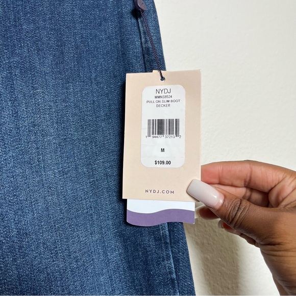 NEW NYDJ Women Spanspring  Pull-On Slim Bootcut Pants Medium Jeans Decker Stretc - Picture 3 of 10